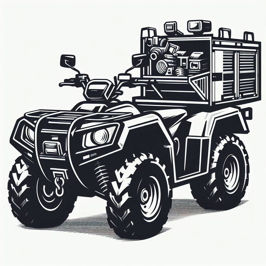 Grafika koncepcyjna przedstawiająca quad służb ratowniczych