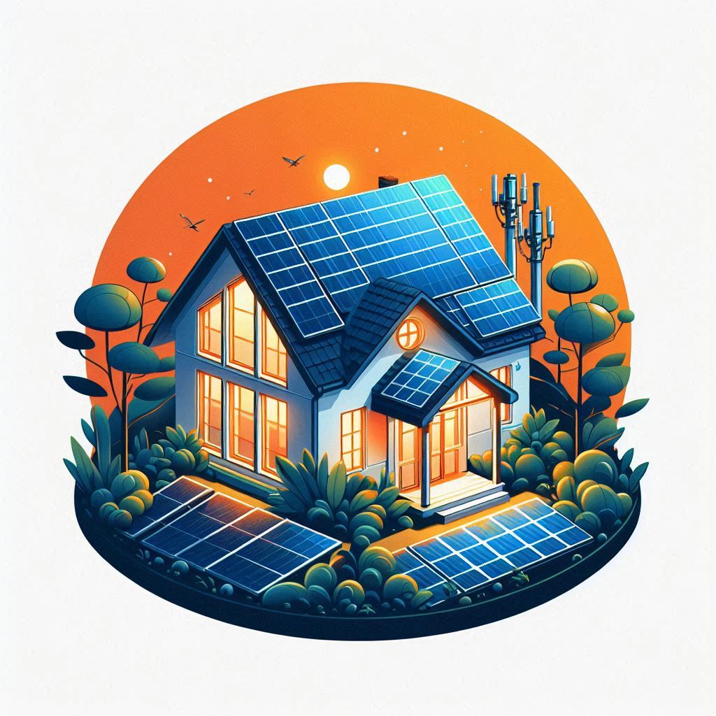 Efektywny energetycznie zielony budynek