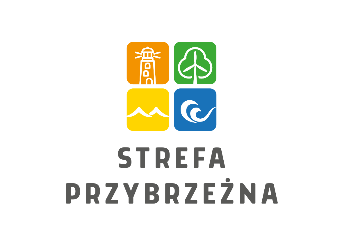 Logo Strefa Przybrzeżna z napisem "Strefa Przybrzeżna"