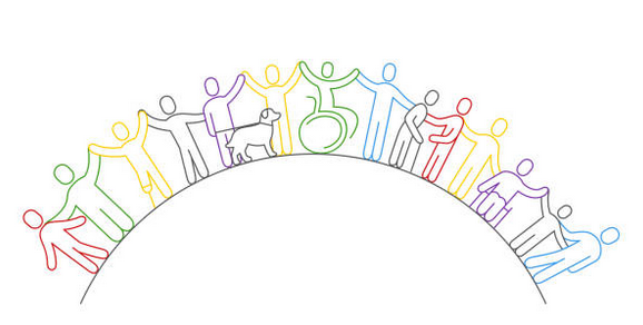 Grafika koncepcyjna usług społecznych i zdrowotnych