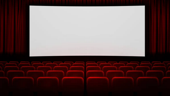 Grafika koncepcyjna rozwoju infrastruktury kultury, na której znajduje się sala kinowa/teatralna